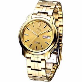 2561 Seiko 5 Sports Automatic นาฬิกาข้อมือผู้ชาย Gold สายสแตนเลส รุ่น SNKK76K1
