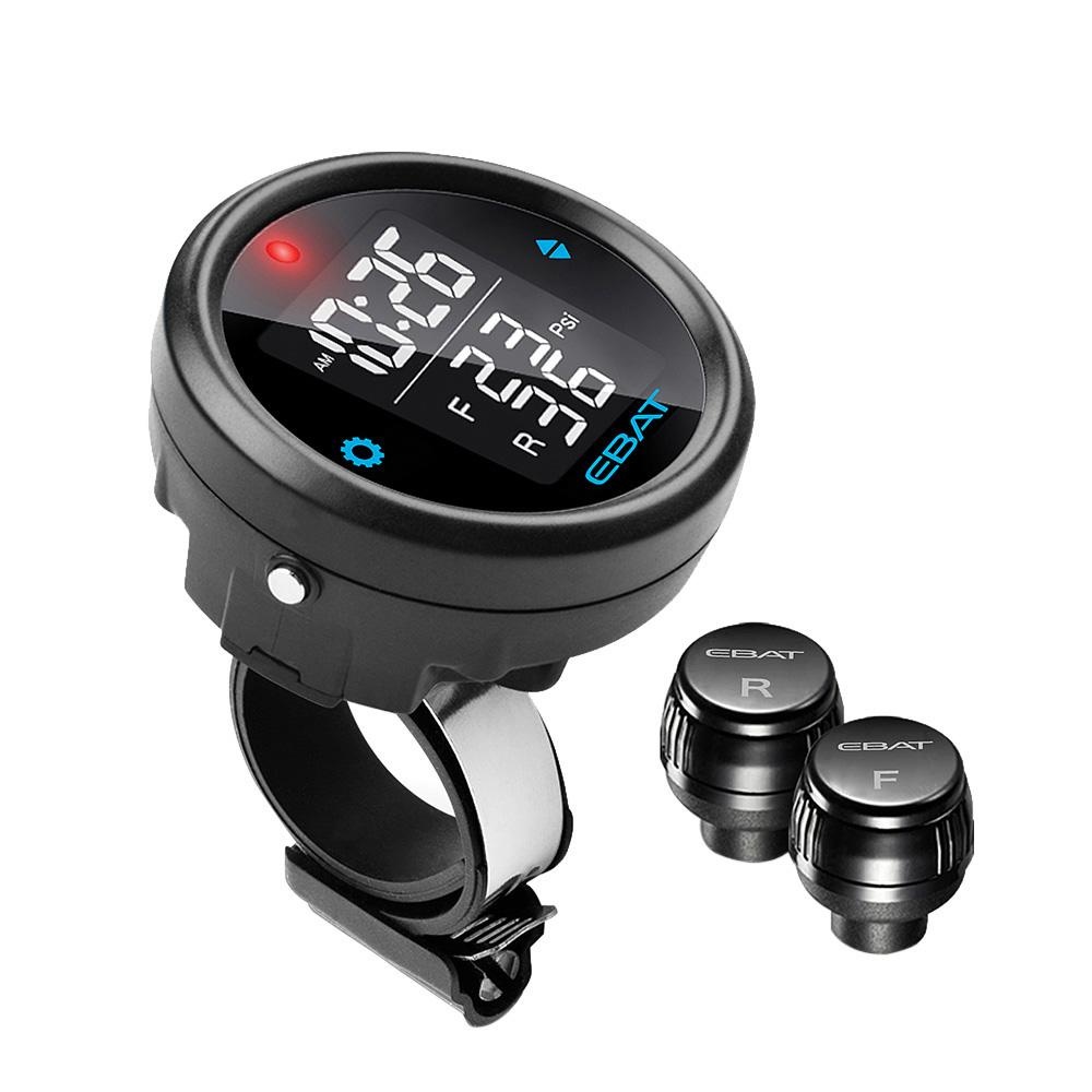 Steelmate EBAT ET-910AE 2 เซ็นเซอร์ไร้สาย TPMS แอลซีดีรถจักรยานยนต์ระบบตรวจสอบความดันยาง - นานาชาติ