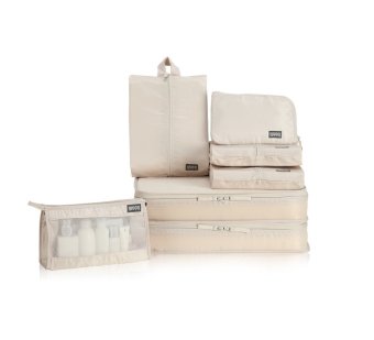 Travel Set ชุดจัดระเบียบในกระเป๋าเดินทาง - สีเบจ