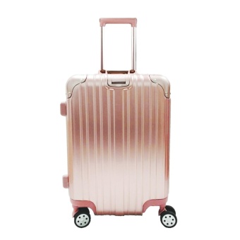 TravelGear24 กระเป๋าเดินทางขนาด 20 นิ้ว โครงอลูมิเนียม อลูมิเนียม วัสดุ ABS+PC - Model A1800 (Rose Gold/สีโรสโกลด์)