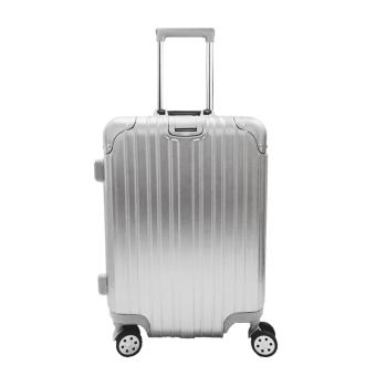 TravelGear24 กระเป๋าเดินทางขนาด 20 นิ้ว โครงอลูมิเนียม อลูมิเนียม วัสดุ ABS+PC - Model A1800 (Silver/สีเงิน)