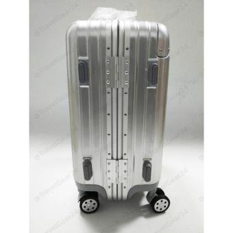 TravelGear24 กระเป๋าเดินทางขนาด 20 นิ้ว โครงอลูมิเนียม อลูมิเนียม วัสดุ ABS+PC - Model A1800 (Silver/สีเงิน)