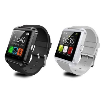 U8 Uwatch Touch Screen Smart Watch 2015 นาฬิกาบลูทูธ แพ็ค 2 ชิ้น(Black/White)