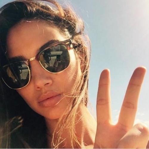 VINTAGE CLUBMASTER STYLE SUNGLASSES แว่นกันแดด รุ่น 3016-Tortoise/G15