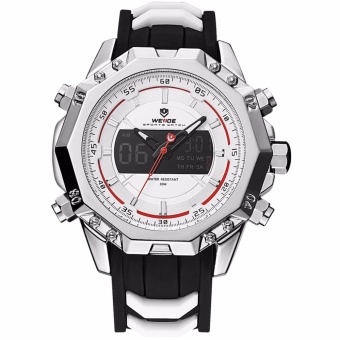 ประเทศไทย ใหม่ล่าสุด WEIDE WH6406 นาฬิกาแฟชันสปอร์ต กันน้ำ 30 เมตร สายซิลิโคน
