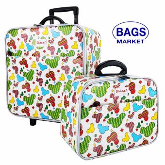 Wheal กระเป๋าเดินทางเซ็ทคู่ 16/12 นิ้ว Code 604909 Micky Mouse (White)