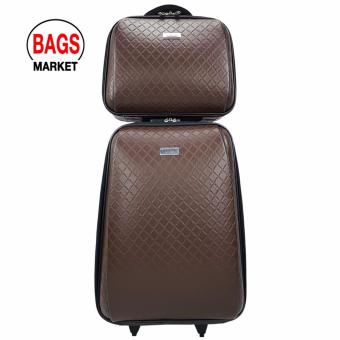 WHEAL กระเป๋าเดินทางเซ็ทคู่ 18/14 นิ้ว ระบบรหัสล๊อค Chanel Classic Code F780718-2 (Dark Brown) ลิขสิทธิ์แบรนด์แท้ จากโรงงานผู้ผลิตโดยตรง