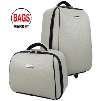 WHEAL กระเป๋าเดินทางเซ็ทคู่ 20/14 นิ้ว ระบบรหัสล๊อค B-Chanel Code F780720-4 (Light Grey) ลิขสิทธิ์แบรนด์แท้ จากโรงงานผู้ผลิตโดยตรง