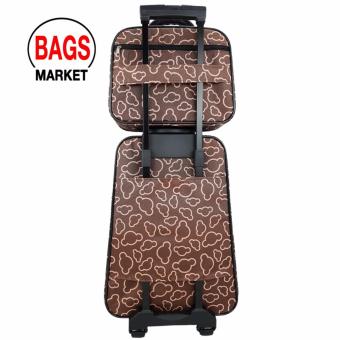 Wheal กระเป๋าเดินทางเซ็ทคู่ ลิขสิทธิ์ของแท้ ขนาด 20/14 นิ้ว Code FBL7720-6 Micky Mouse (Brown)