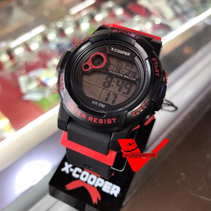 x-cooper นาฬิกาเด็ก ใส่ว่ายน้ำได้ ไฟหลายสี รับประกัน 1 ปี รุ่น CP-1610LB