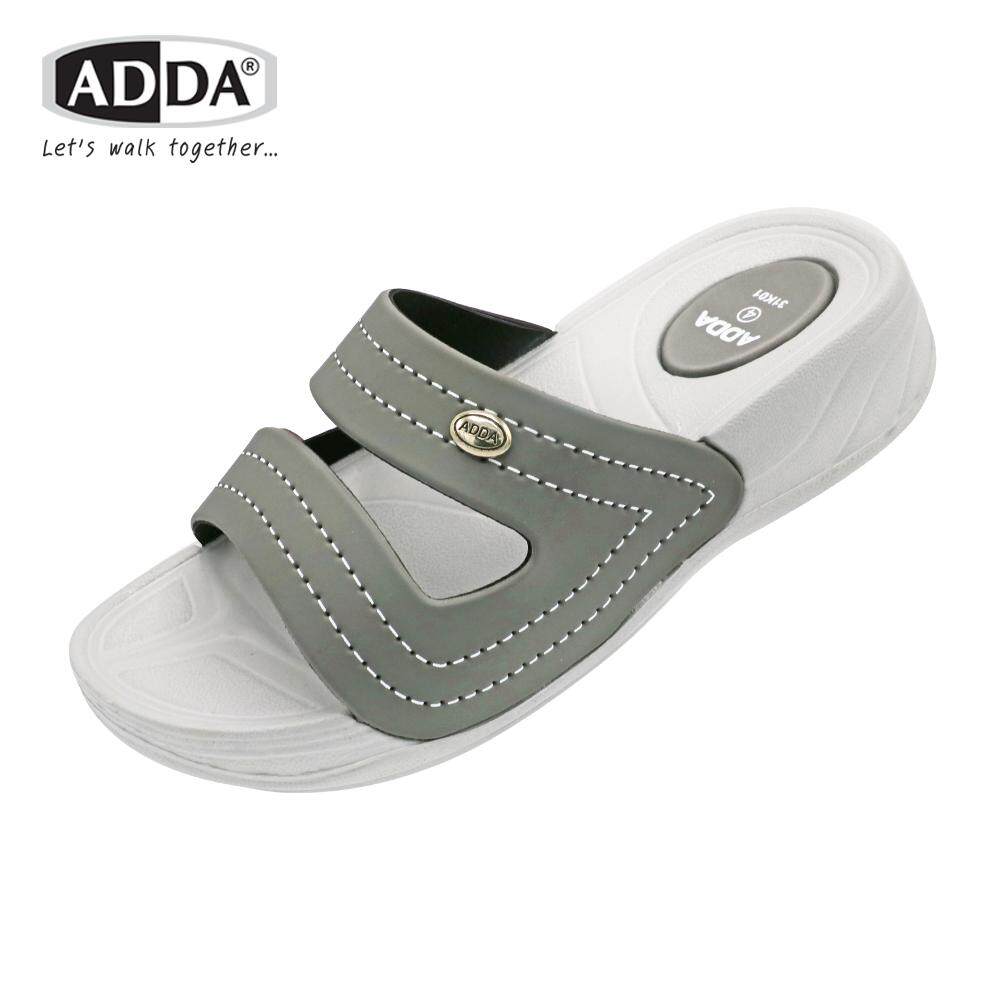 ?ADDA 31K01 รองเท้าแตะ รองเท้าลำลอง สำหรับผู้หญิง แบบสวม รุ่น ไซส์ 4-7 สี ดำ เทา ฟ้า ชมพู แดง กรม น้ำตาล ม่วง
