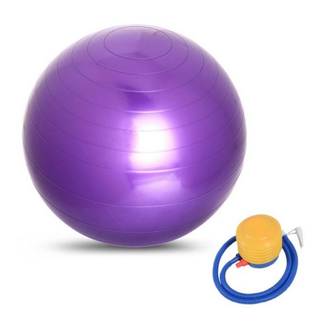 LuckyWd ลูกบอลโยคะ ขนาด 75cm หนาพิเศษ (แถมฟรีอุปกรณ์สูบลม) รองรับน้ำหนักผู้เล่นได้มากกว่า 100 กิโลกรัม ผลิตจาก PVC คุณภาพสูง ลูกบอลฟิตเนส Yoga Ball Exercise Ball บอลฟิตเนสการออกกำลังกาย บอลโยคะ ออกกำลังกายหน้าท้อง