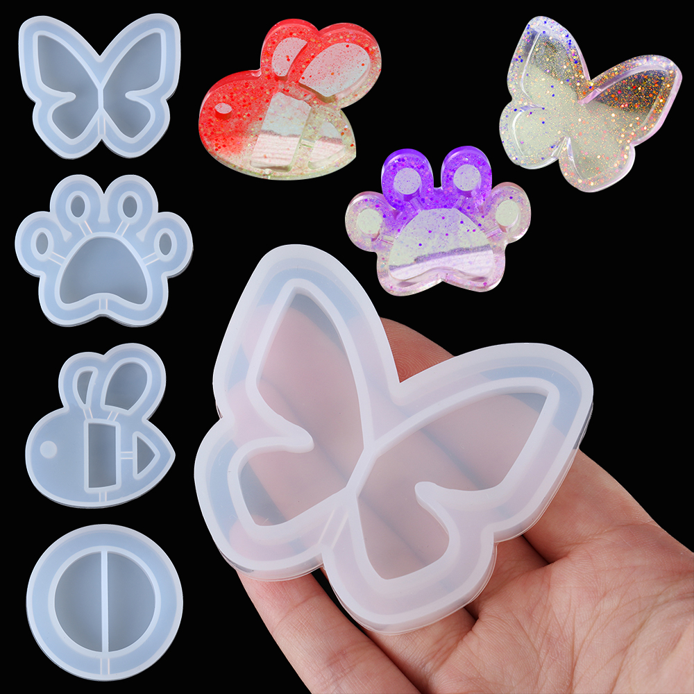 NARGANG89 Cat Paw Jewelry Making Tools UV Epoxy DIY Crafts Hanging Tags Key Chain Molds Quicksand Silicone Mould Shaker Resin Mold