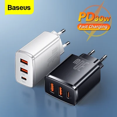 Baseus 30W Charger PD4.0 QC3.0 USB Type C Fast Charger 3 Ports USB Quick Charger For iPhone Vivi Oppo Xiaomi Samsung (3)