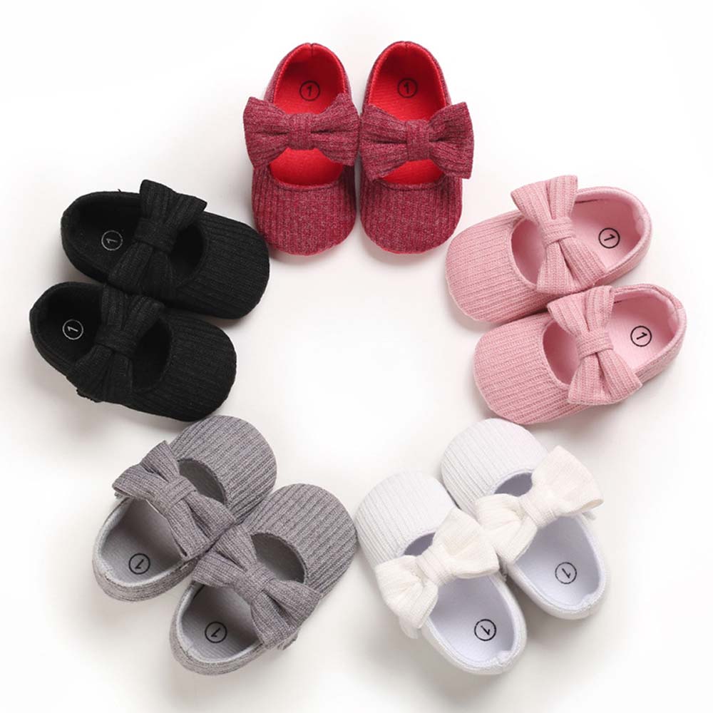 OE9W4M8 0-18เดือนทารกฤดูใบไม้ร่วงฤดูใบไม้ผลิเด็กเล็กเด็กผู้หญิงทารกเด็กวัยหัดเดินรองเท้าติดโบว์ Soft Sole รองเท้ารองเท้าผ้าฝ้าย