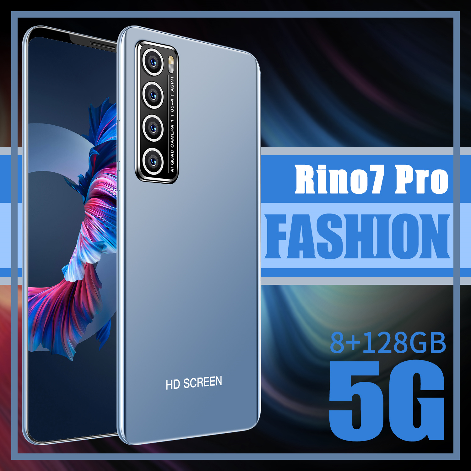 โทรศัพท์มือถือ Same Style from OPPQ Rino7 Pro รองรับ Smartphone สมาร์ทโฟน 4G/5G รองรับ2ซิม โทรศัพท์ถูกๆ แรม8GB รอม128GB แบต HD Camera โทรศัพท์สมาร์ท สมาร์ทโฟนราคาถูก