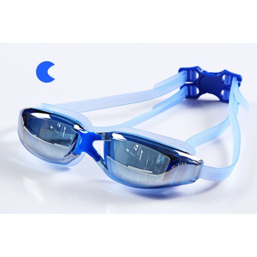 แว่นตาว่ายน้ำป้องกันหมอกสำหรับผู้ใหญ่ มี 5 สี ดำ เงิน ชมพู น้ำเงิน ฟ้าน้ำทะเล