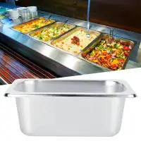 Stainless Steel Food Buffet Basin Plates Pots Tray Dishes Holder Square Food Container