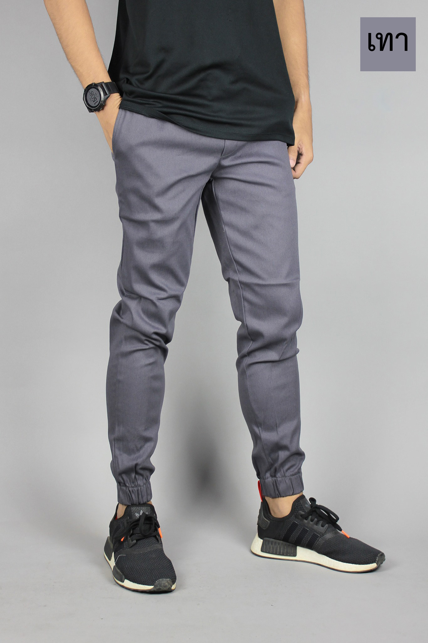 005 Jogger Pants รุ่นสีไม่ตก 100% : กางเกงจ็อคเกอร์ กางเกงขายาว กางเกงขาจั๊ม กางเกงผู้ชาย by Banana Shop