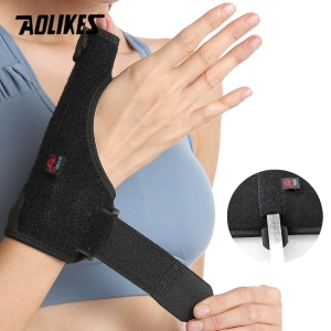 สินค้า (1ข้าง) AOLIKES เฝือกรั้งนิ้วหัวแม่มือ เฝือกนิ้วมือ ปรับซอฟท์โคลงด้วยโลหะ Wrist Brace Thumb Splint