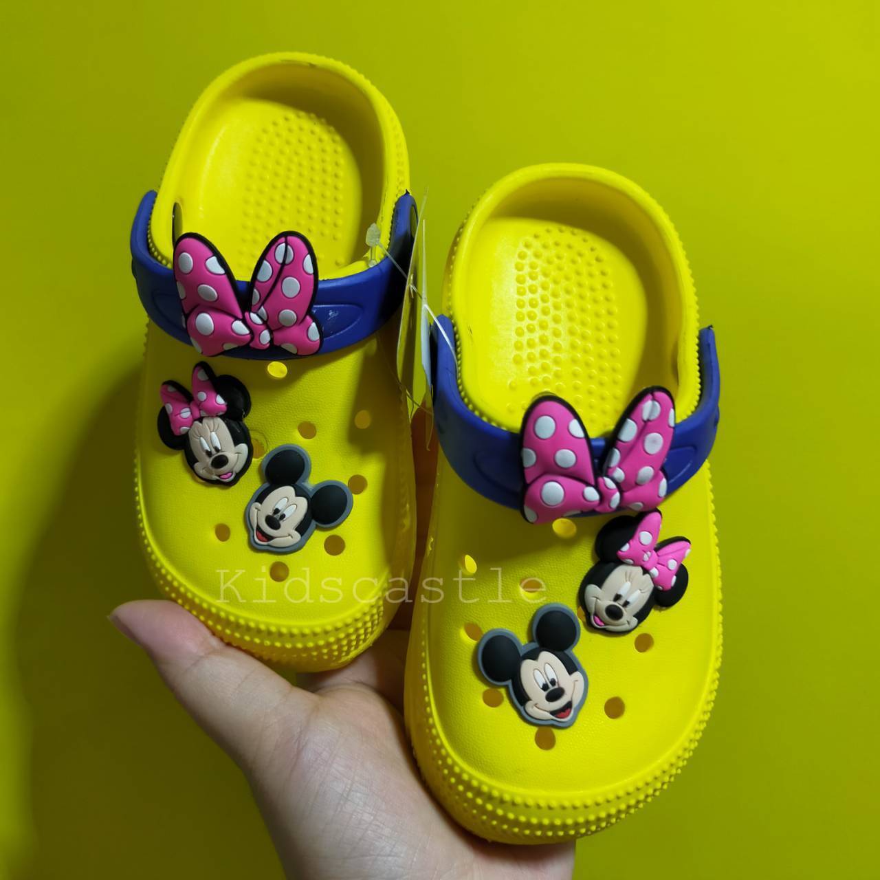Barbiebaby รองเท้าเด็ก รองเท้ารัดส้นหัวโต ลายมิกกี้เมาส์มีโบว์ Disney ลิขสิทธิ์แท้ ถูกกฏหมาย