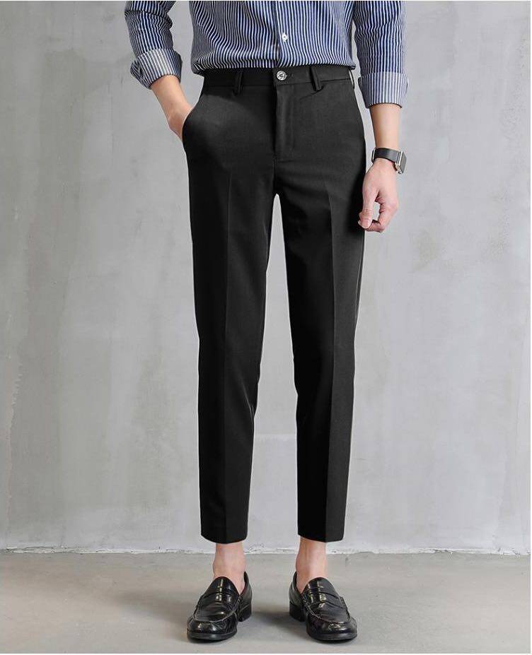 XG Fashion Casual Slacks Cropped Pants X201 กางเกงสแล็คชาย 5ส่วน สไตย์เกาหลี กางเกงขายาวชาย