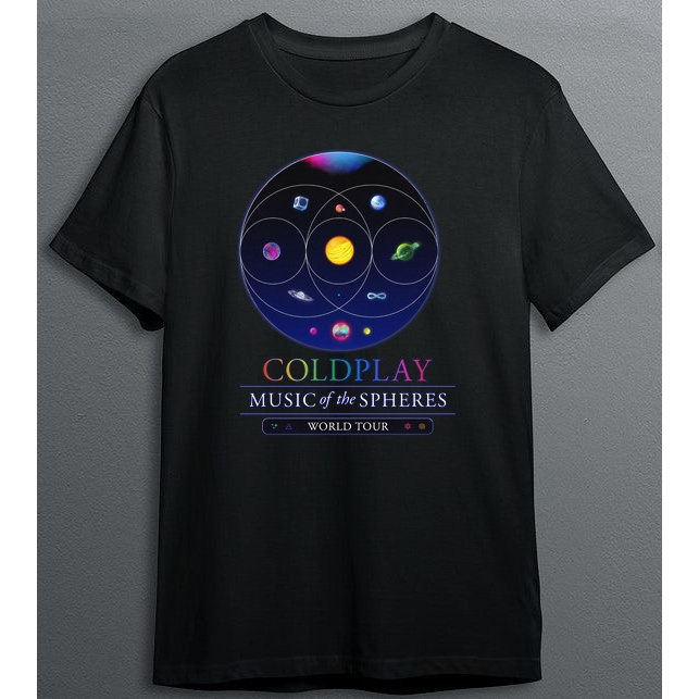 Coldplay music of the spheres world tour t-shirt cotten tee