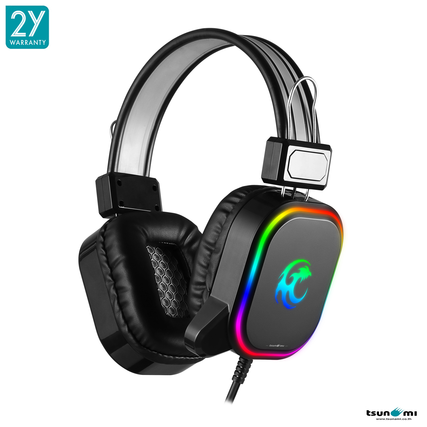 Tsunami หูฟังพร้อมไมค์ M3, M8, M10 สำหรับเล่นเกมส๋ Surround Sound RGB Software Gaming Headset