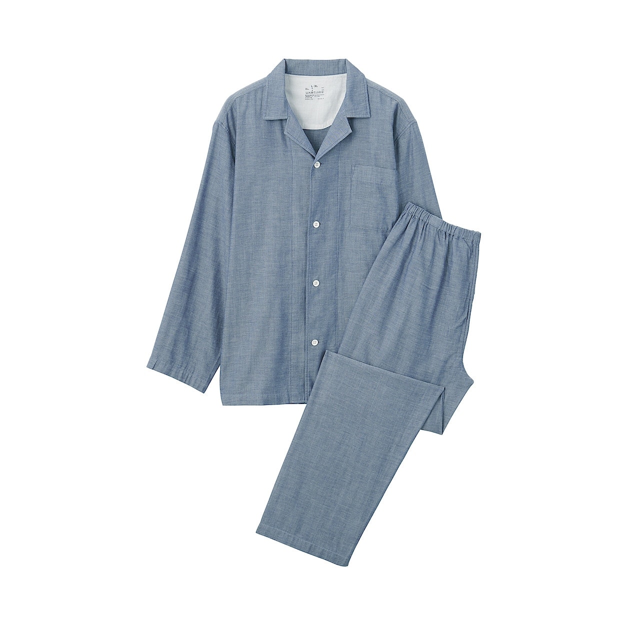 มูจิ ชุดนอนไร้ตะเข็บข้าง ผ้ากอซทอสองชั้น - MUJI Side Seamless Double Gauze Pajamas