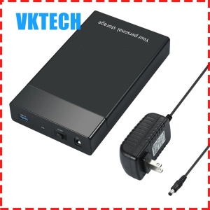 สินค้า [Vktech] USB 3.0 ถึง 3.5 นิ้ว SATA III 5Gbps ฮาร์ดไดรฟ์ภายนอกกรณี ehclosure