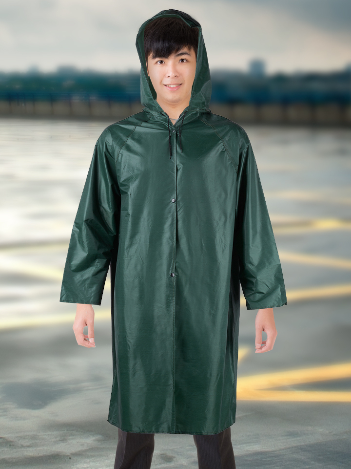 เสื้อกันฝนตัวยาว สำหรับสวมใส่เพื่อป้องกันฝน น้ำ และความชื้น
