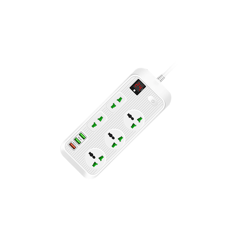 ปลั๊กไฟสวิตซ์แยก มี 5 ช่อง AC Socketและ ช่องชาร์จ USB 3 Port สายยาว 2 เมตร กำลังสูงสุด 3000W-16A สายไฟ100%ทองแดง รางปลั๊กไฟ วัสดุทนไฟ750องศา ปลั๊กไฟยา ZGNT17
