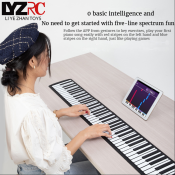LYZRC Portable Handroll Piano, 88 Keys, Multi-functional, App Play