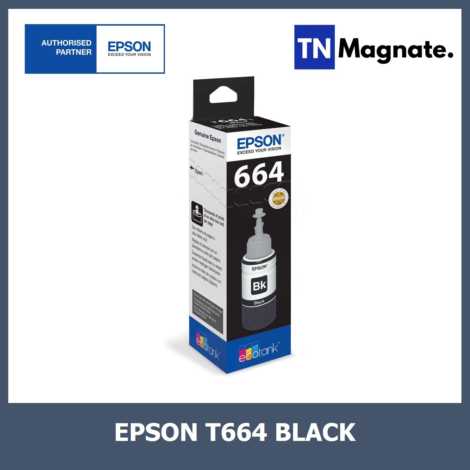 [หมึกพิมพ์] EPSON 664 Inkjet Cartridge T664 (เลือกสีได้)