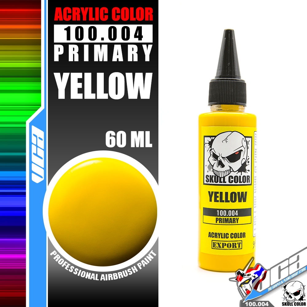 Skull Color™ Modelling Paint Professional PRIMARY ACRYLIC COLOR 100.00YELLOW 60ML