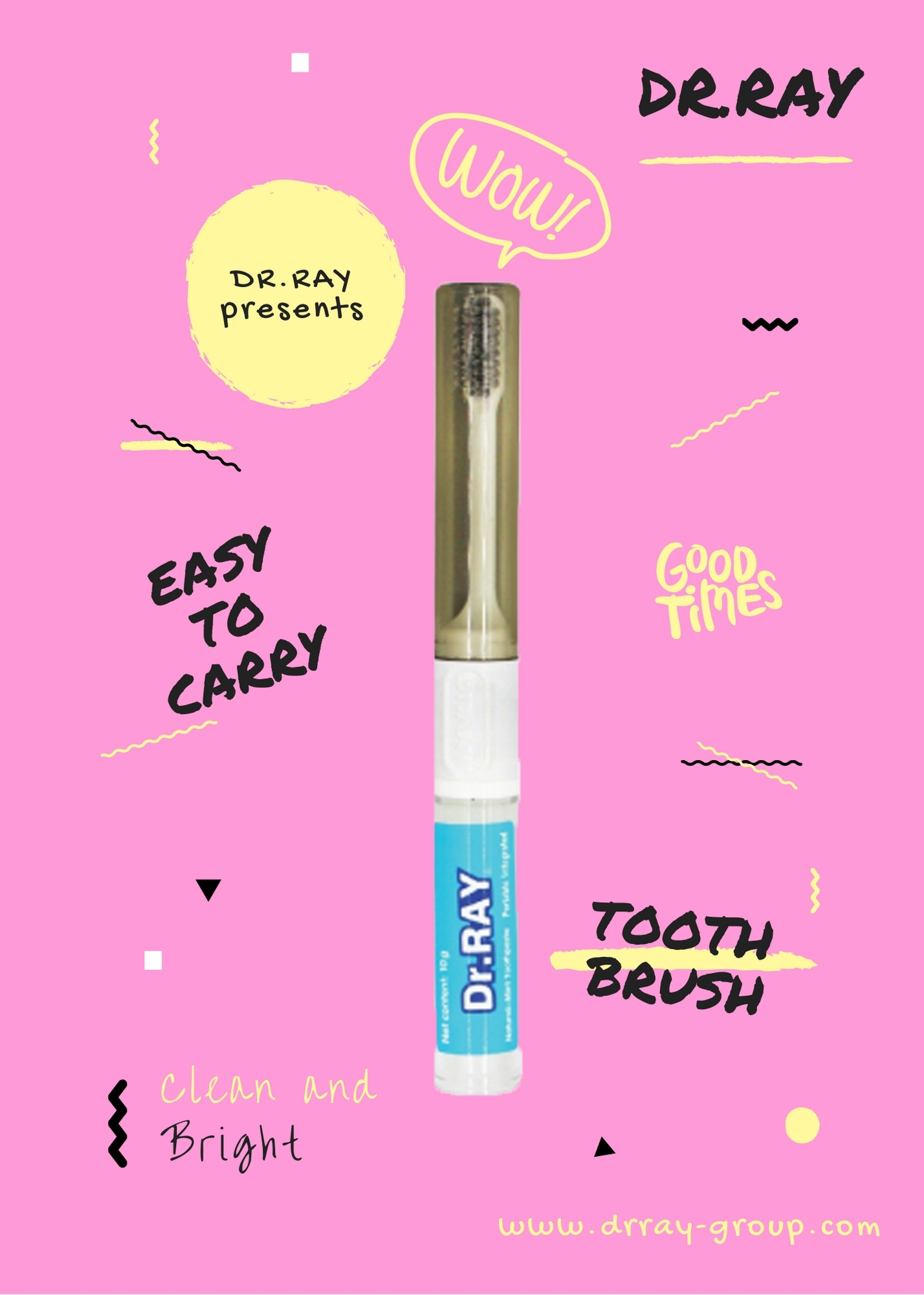 แปรงพกพา แปรงสีฟัน แปรงฟัน แปรงดร.เรย์ |D82 |dr.ray