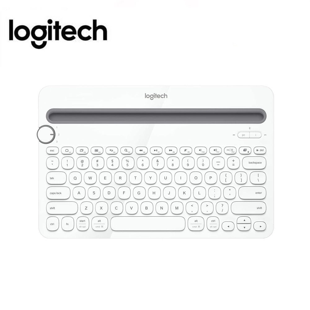 Logitech Bluetooth Multi-Device Keyboard K480 คีย์บอร์ดไร้สายแบบบลูทูธ สำหรับคอมพิวเตอร์ แท็บเล็ต และสมาร์ทโฟน By Mac Modern