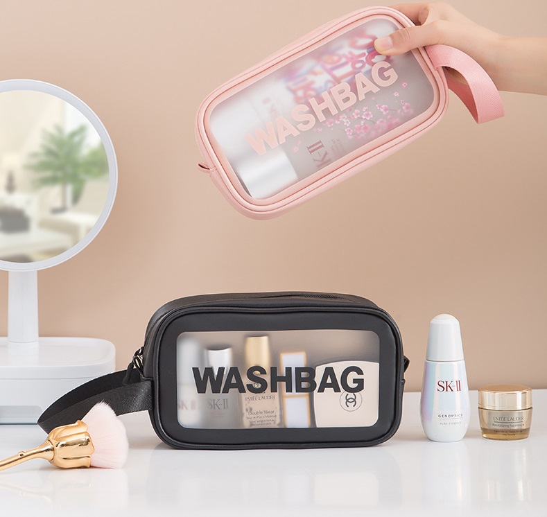 ECCO กระเป๋าเก็บเครื่องสำอางเกาหลีกันน้ำ ถุงเก็บเครื่องสำอางเกาหลีกระเป๋าถือผู้หญิงพกคลัทช์สตรีน้ำกันน้ำ makeup bag
