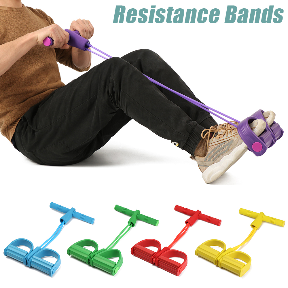 CAYCXT SHOP Workout Elastic Exercise Yoga Two-strand Pedal Ankle Puller Resistance Bands Pull Rope
