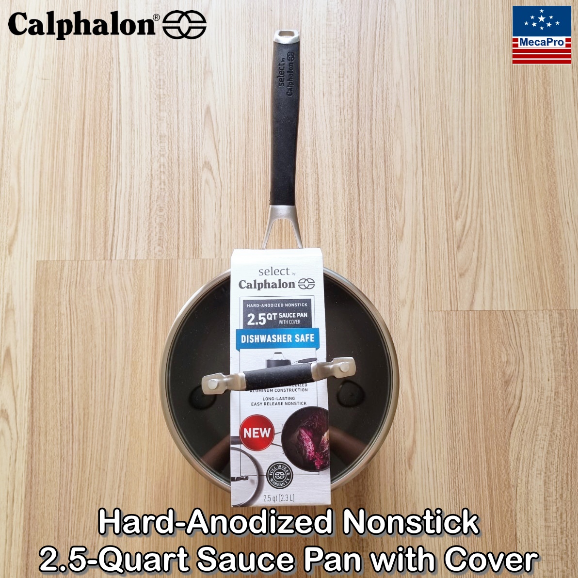 Select by Calphalon® Hard-Anodized Nonstick 2.5-Quart Sauce Pan with Cover คาลฟาลอน กระทะซอสพร้อมฝา เคลือบนอนสติ๊ก ราคา 5,795 บาท*ส่งฟรี