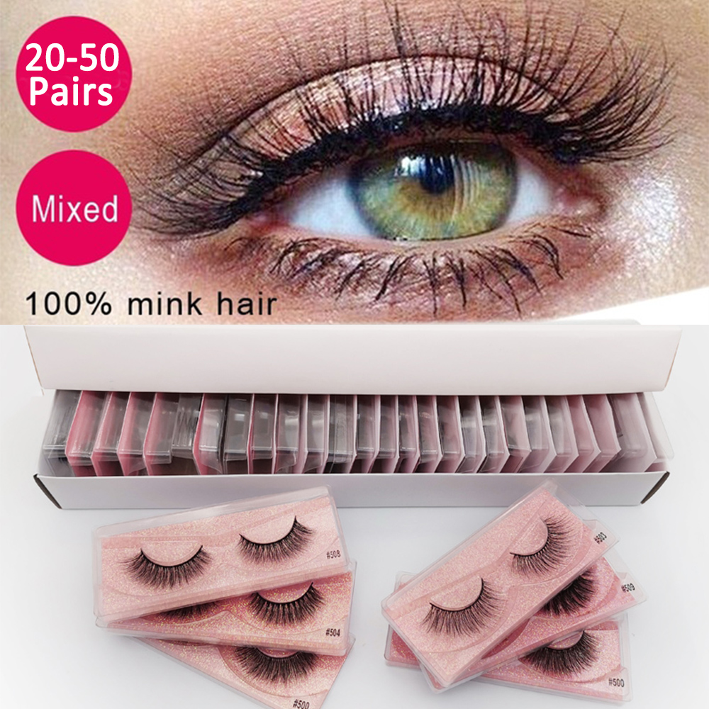OYA36ปริมาณหนาความงามขายส่ง3D Mink Handmade เครื่องมือแต่งหน้า Fake Eye Lashes Lashes ขนตาปลอมชุด