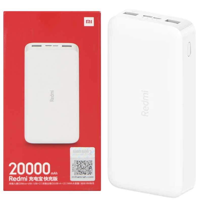 Xiaomi Mi 20000mAh Redmi [ของแท้100%] 18W Fast Charge Power Bank-Xiaomi Mi 10000mAh Redmi Power Bank Whiteแบตเตอรี่สำรอง