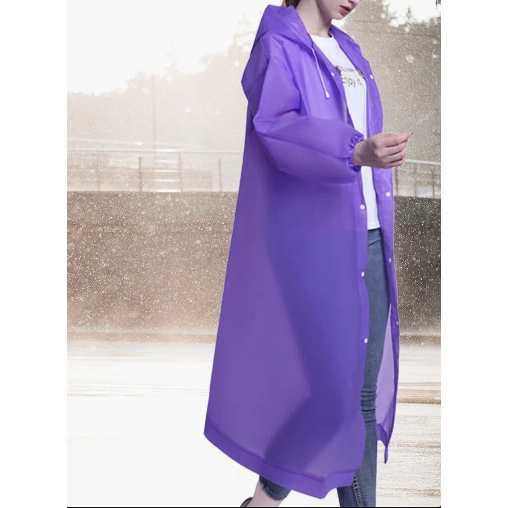 STX เสื้อกันฝน ชุดกันฝนคุณภาพดี เสื้อกันฝนผู้ใหญ่ ชุดกันฝนแฟชั่น เสื้อกันฝนตัวยาว EVA Long Rain Coat