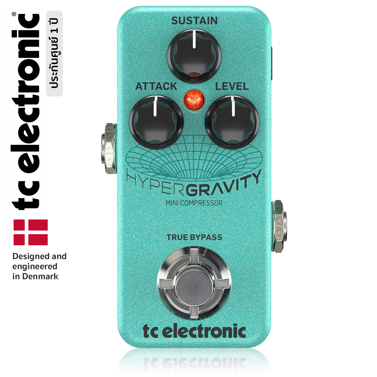 TC Electronic® HyperGravity Mini Compressor Pedal with Metal Chasis True Bypeass and TonePrint Editor **1 Year Warranty** ราคา 5,607 บาท*ส่งฟรี