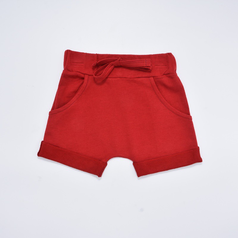 Leeya กางเกงขาสั้นเด็ก สีพืน กางเกงขาสั้นเด็กผู้ชาย กางเกงเด็ก 100% Cotton Supersoft