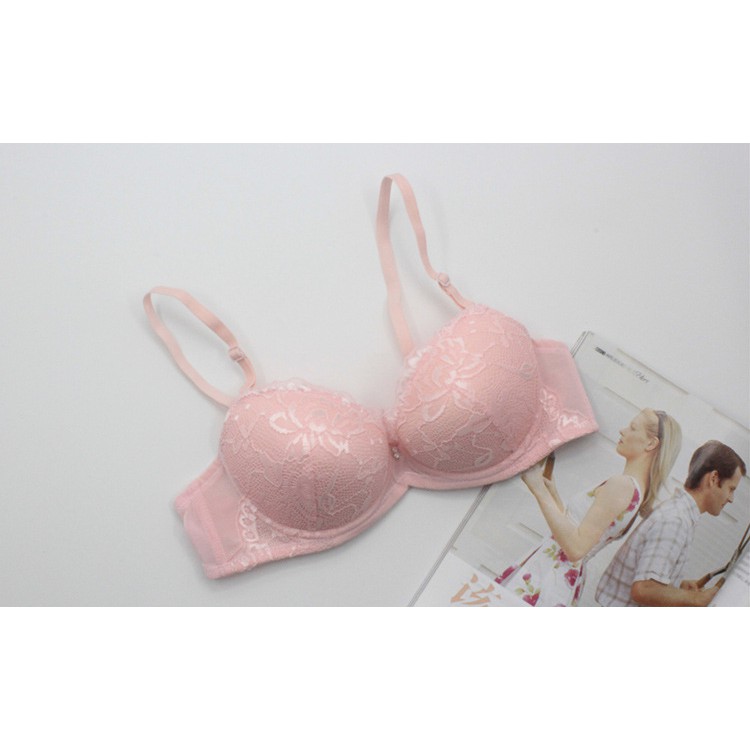 ??????????? -bra-069 เสื้อในลูกไม้ ฟองน้ำหนา 4 ซม ถอดสายได้