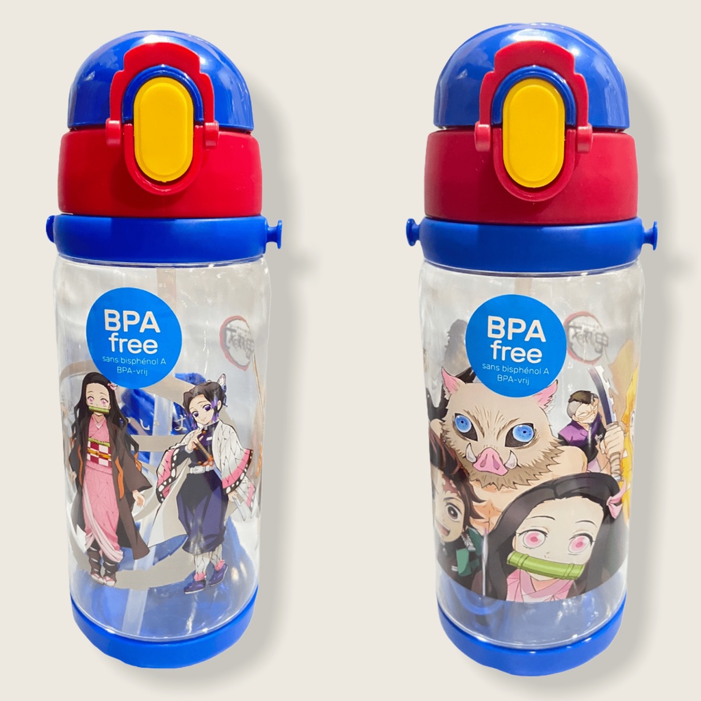 พร้อมส่ง ... ขวดน้ำเด็ก ลายการ์ตูน ดาบพิฆาตอสูร 650 และ 450 มิลลิลิตร หลอดเด้ง ขวดน้ำ BPA Free ขวดน้ำพลาสติก ขวดน้ำพกพา