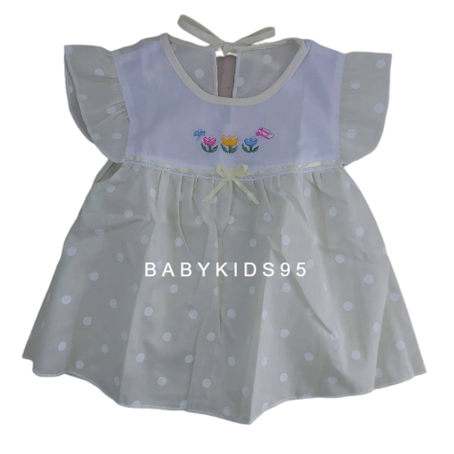 BABYKIDS95 (1 ชิ้น) 0-3เดือน เดรส กระโปรง เด็กแรกเกิด เสื้อผ้าเด็กอ่อน ชุดเด็กอ่อน Newborn Dress 0-3 months old (1pc)
