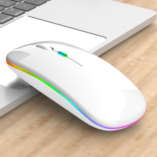 ?UU?เมาส์ไร้สาย Wireless Mouse Rechargeable 2.4Ghz มีแบตเตอรี่ในตัว ชาร์จไฟได้ ไม่ต้องใส่ถ่าน สแตนบายได้นานสูงสุด 30 วัน มีไฟ LED M1