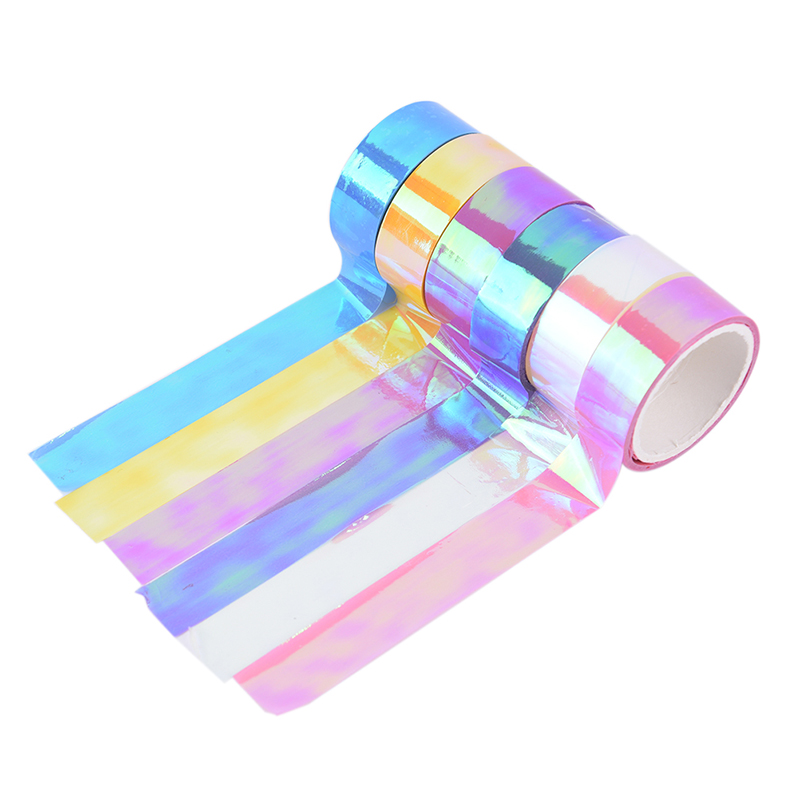 5m thể dục nhịp điệu trang trí Hologram Prismatic băng dính lấp lánh Hoops Stick